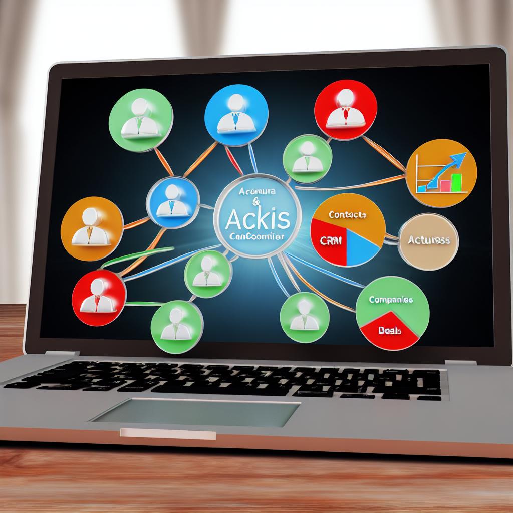 A laptop displaying a seamless integration between HubSpot and Xero CRM and accounting software.